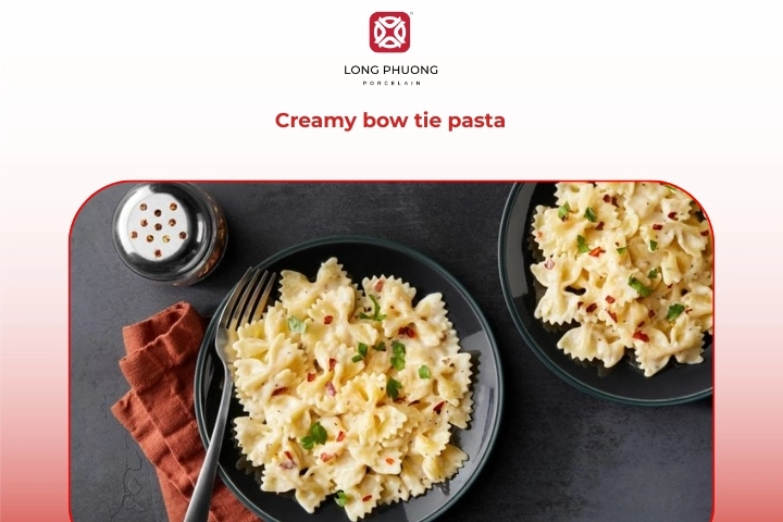 Creamy bow tie pasta recipe with rich and smooth sauce