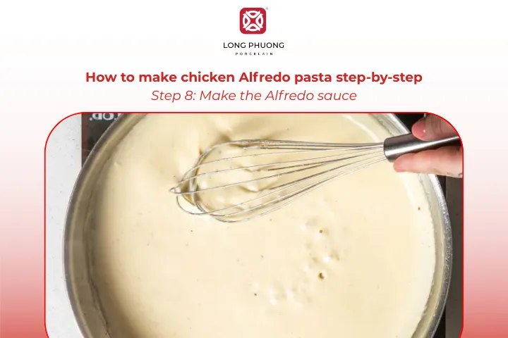 Simmer cream and cheese into a smooth, creamy Alfredo sauce