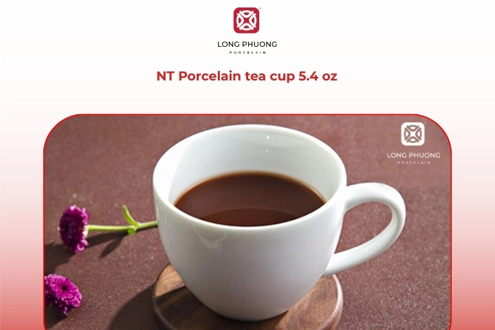 NT porcelain tea cup with saucer suitable for light coffee and tea beverages