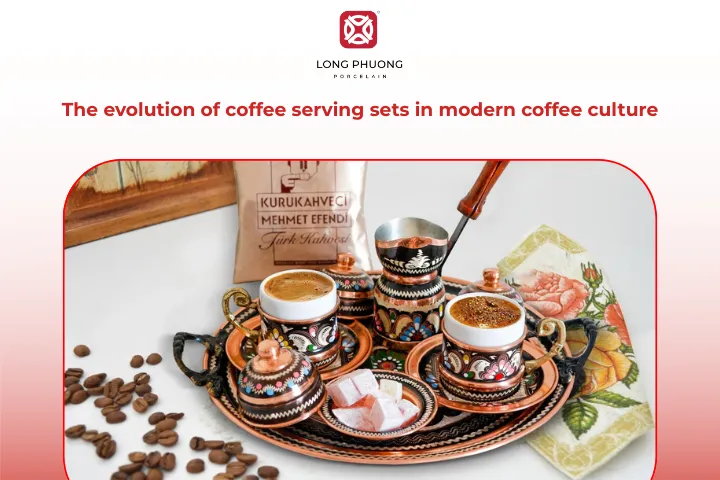 The coffee serving set has moved from the cupboard to the centerpiece of the table