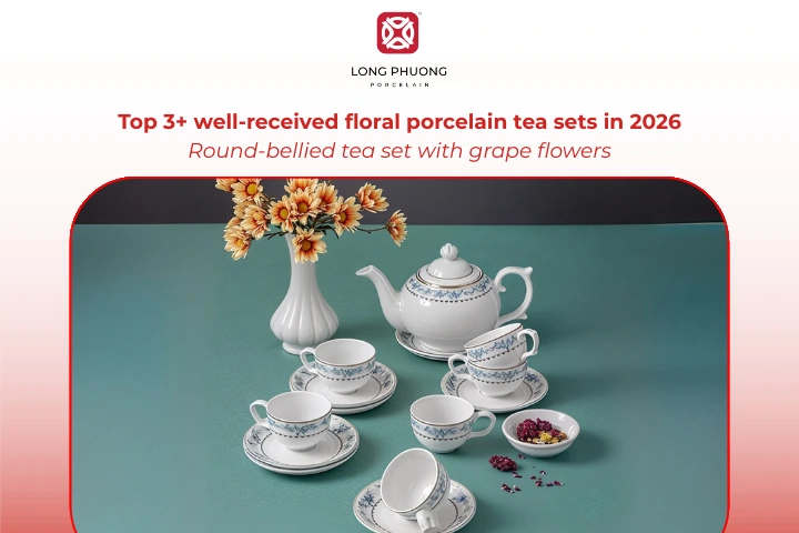 Joyful grape flower patterns make tea time lively and memorable