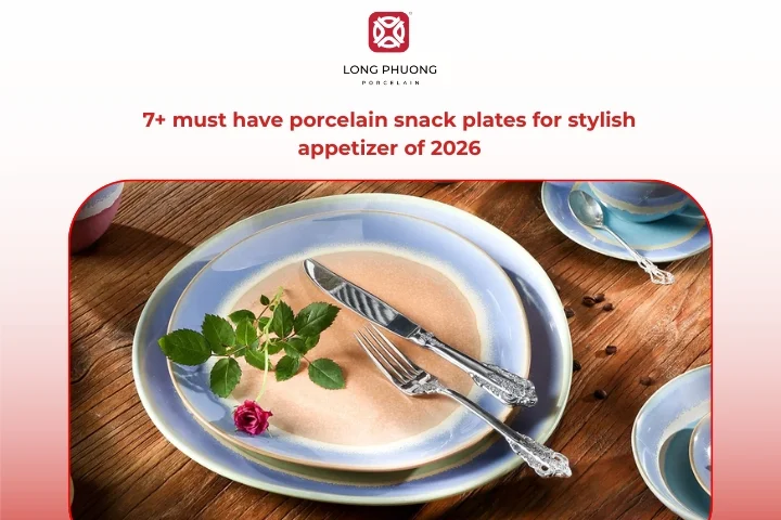 Stylish porcelain snack plates used for serving modern appetizers in 2026 table setting