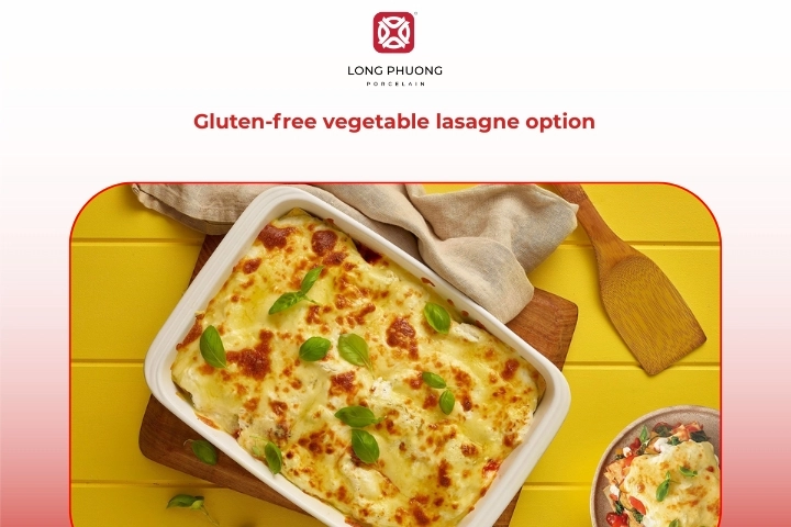 Gluten-free vegetable lasagne made with alternative pasta or vegetables