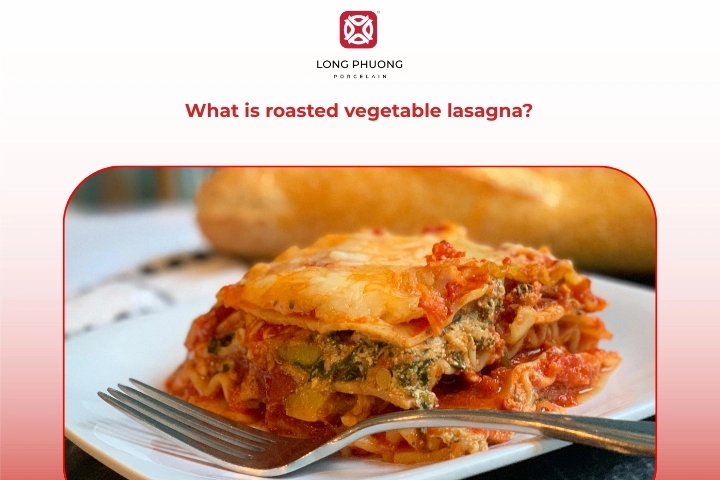 Roasted vegetable lasagna recipe with baked pasta layers and caramelized vegetables