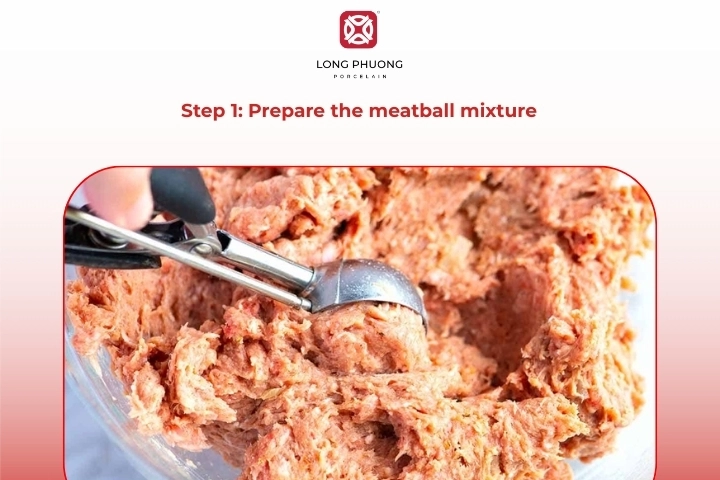 Prepare meatball mixture step