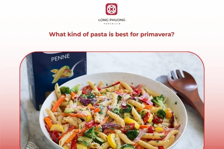 Different pasta types including penne, spaghetti, and fettuccine for primavera recipe