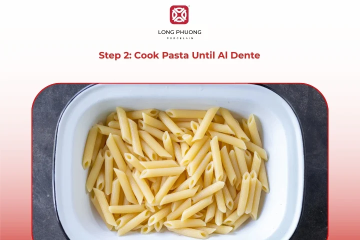 Cooking spaghetti until al dente for primavera spaghetti