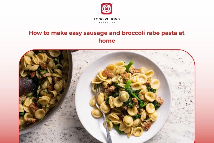 Easy homemade sausage and broccoli rabe pasta