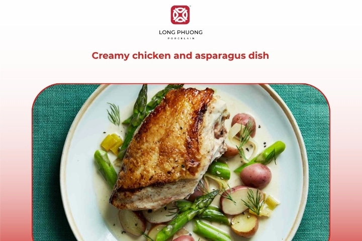Creamy chicken and asparagus dish rich chicken asparagus recipe with sauce