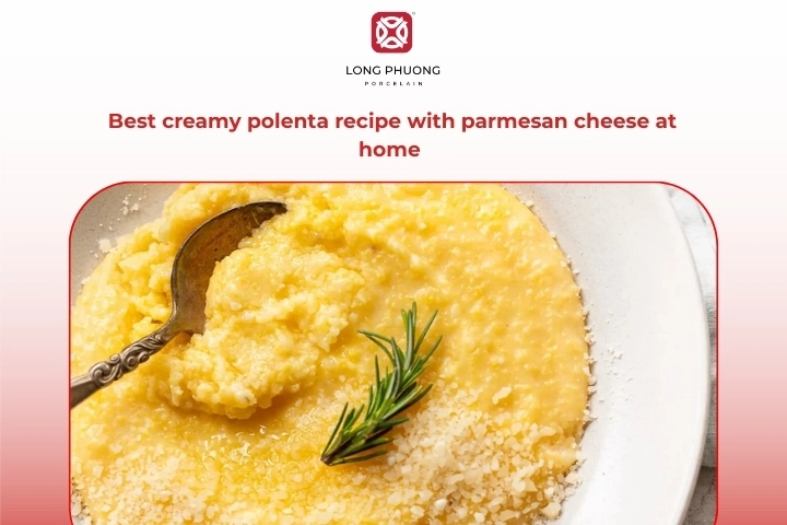 Creamy polenta recipe with parmesan cheese rich flavor and smooth Italian cornmeal dish