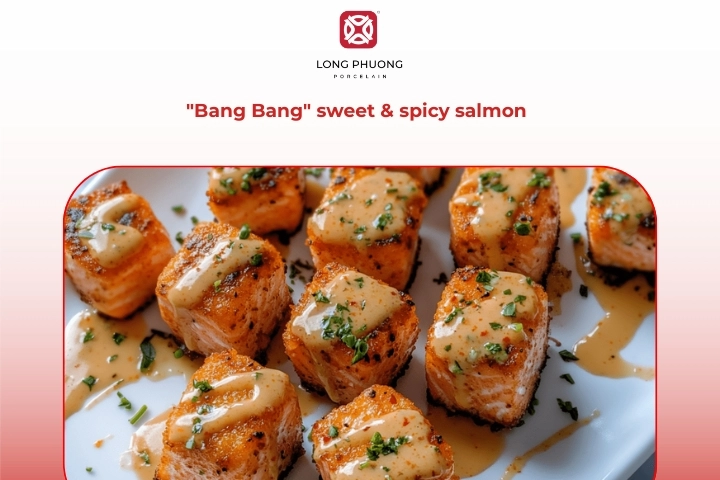 Bang bang sweet and spicy salmon with mayo sauce