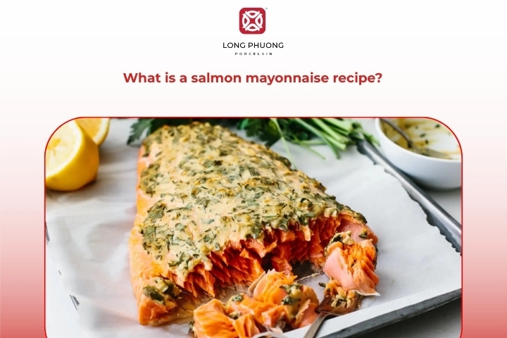 Salmon mayonnaise recipe with creamy topping