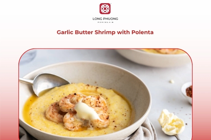 Garlic butter shrimp with polenta creamy shrimp polenta garlic butter flavor