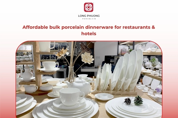 Affordable bulk porcelain dinnerware for restaurants & hotels with elegant design