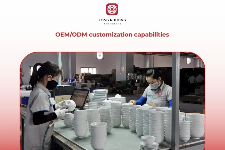 OEM ODM services when you order dinnerware online from porcelain manufacturer