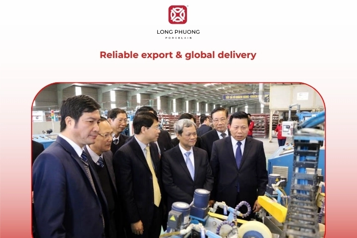 Reliable global delivery service when buying porcelain tableware from Vietnam
