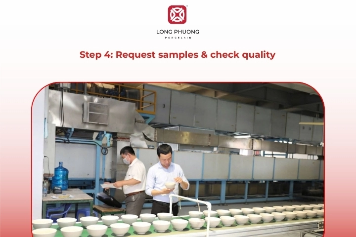 Request samples to check quality before you buy porcelain tableware online