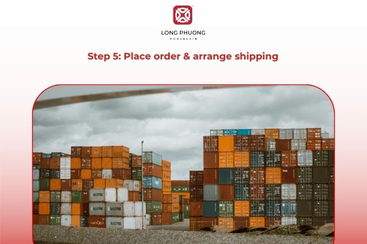 Final step to buy porcelain tableware and arrange global shipping safely