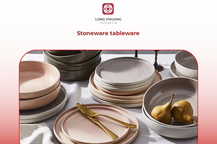 Stoneware tableware for restaurant and hospitality use