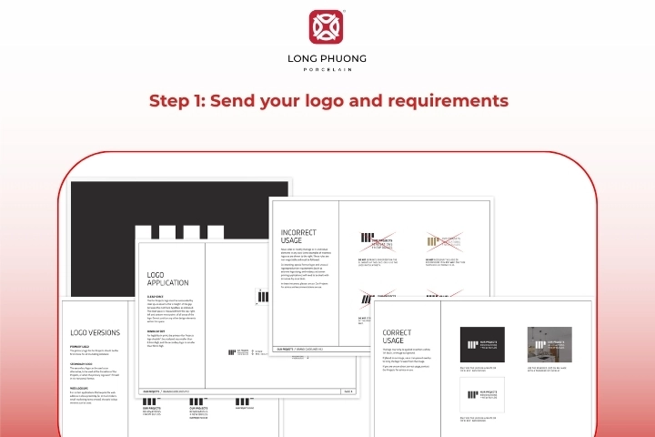 Send logo and requirements for custom tableware