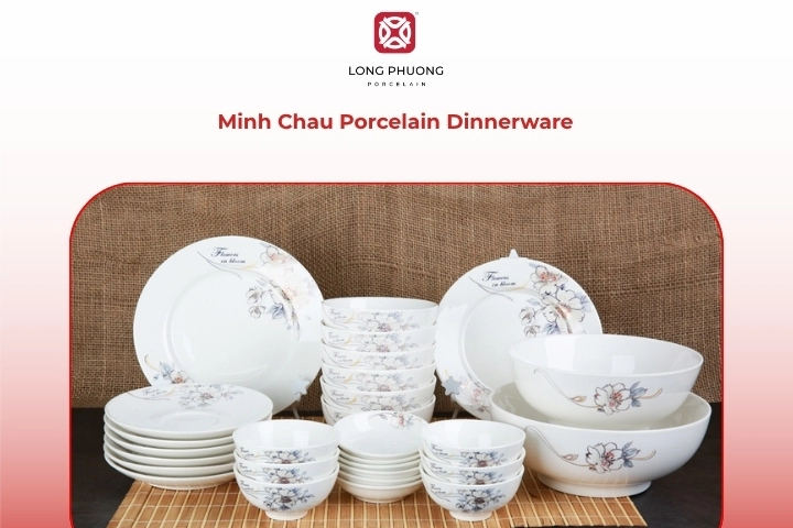 Minh Chau Vietnam porcelain factory traditional dinnerware