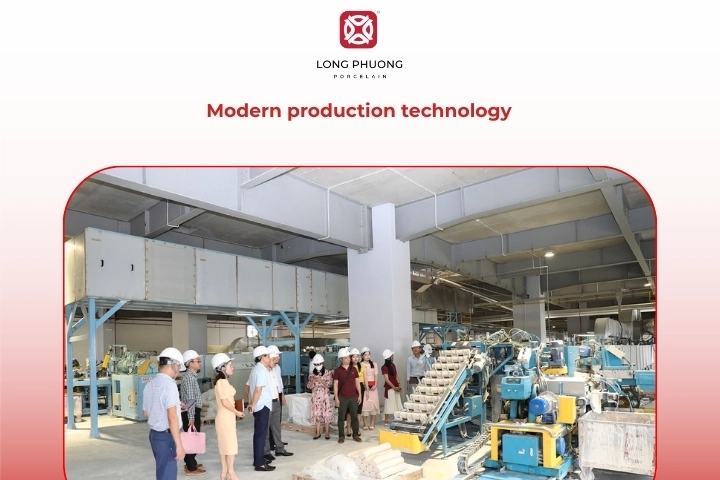 Modern technology used by export porcelain supplier Vietnam