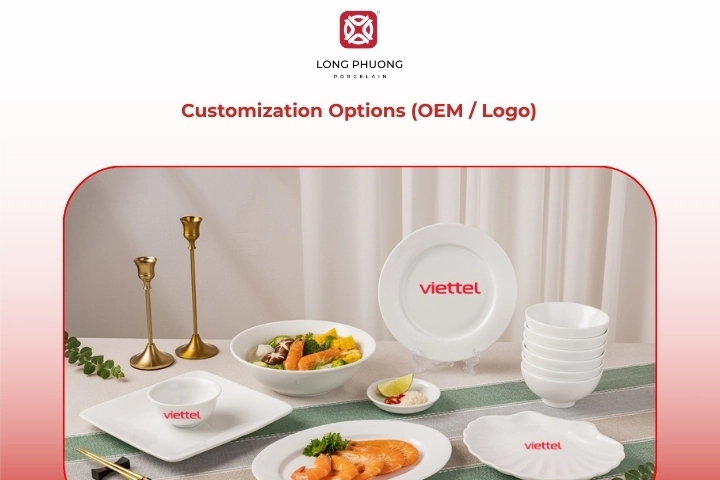 Custom logo and OEM options from porcelain suppliers