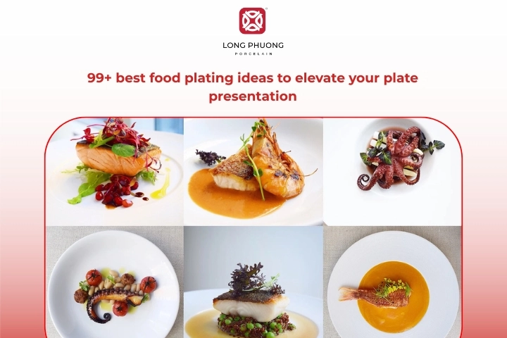 99+ food plating ideas on porcelain plates