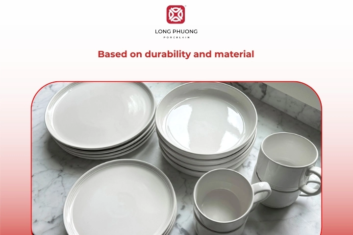 Durable porcelain dinnerware for everyday use