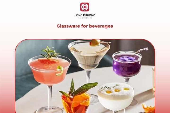 Clear beverage glassware arranged on dining table