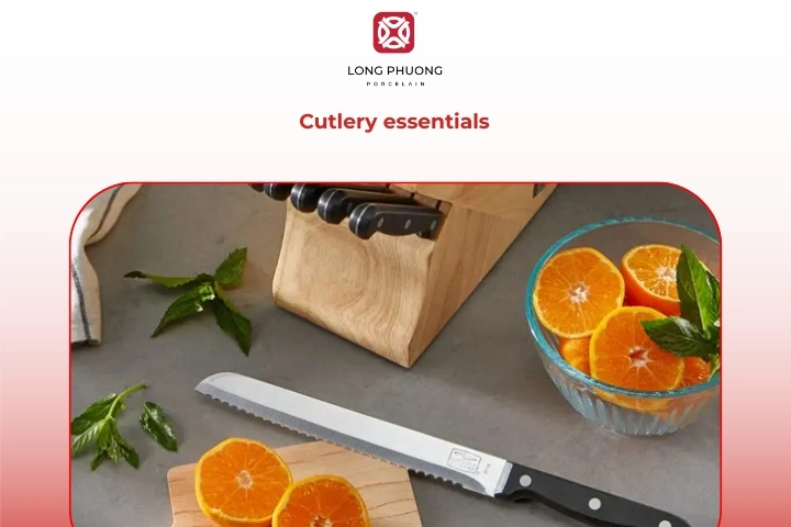 Stainless steel cutlery set for everyday dining