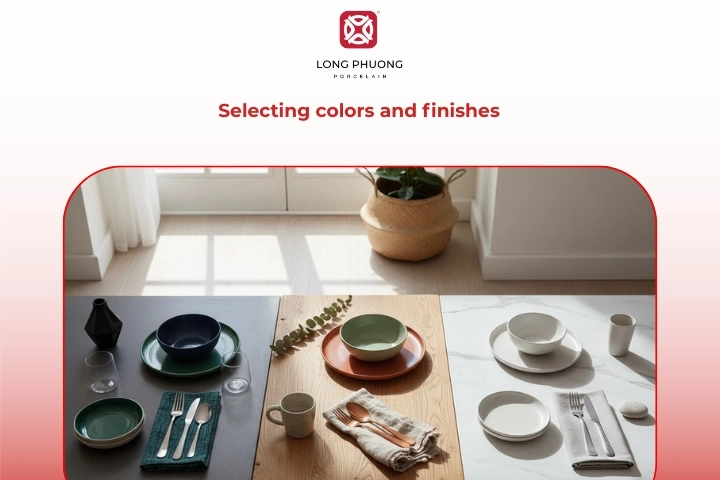 Neutral color modern tableware design with matte finish