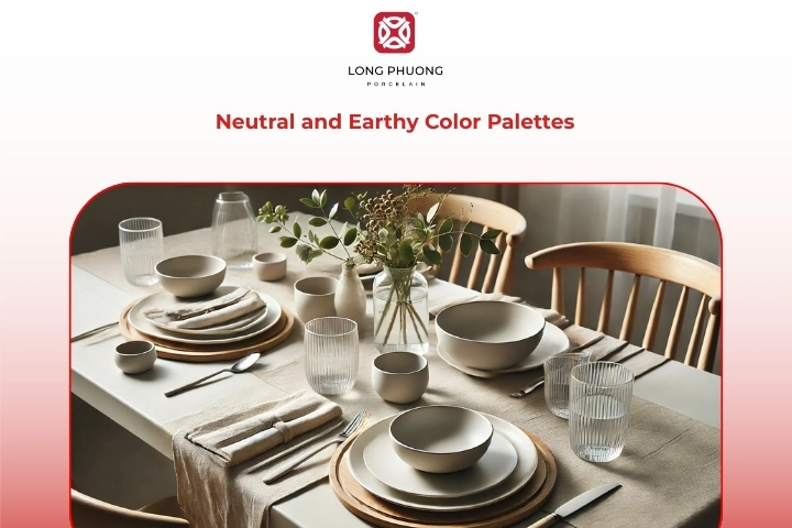 Neutral color minimalist tableware for modern homes