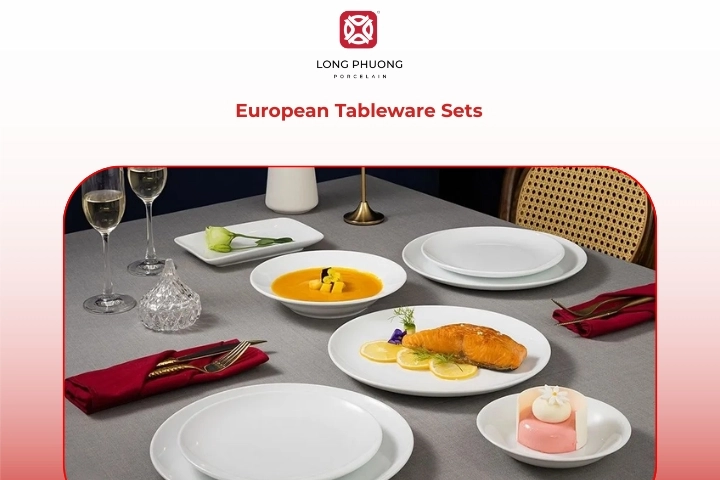 European modern tableware design with minimalist style