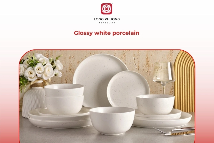 Glossy white porcelain tableware trends 2026