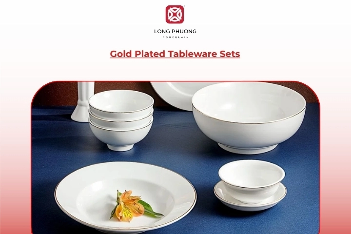 Luxury gold plated tableware trends 2026 featuring premium porcelain sets