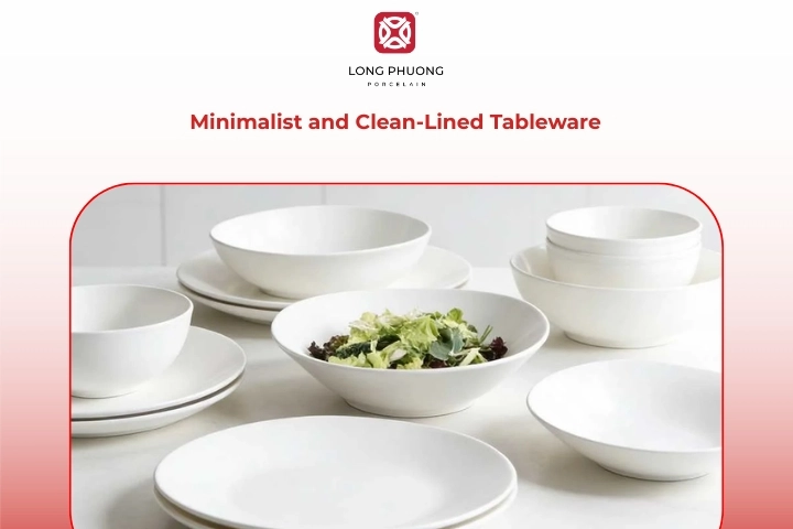 Minimalist tableware trends 2026 with clean lines and simple designs