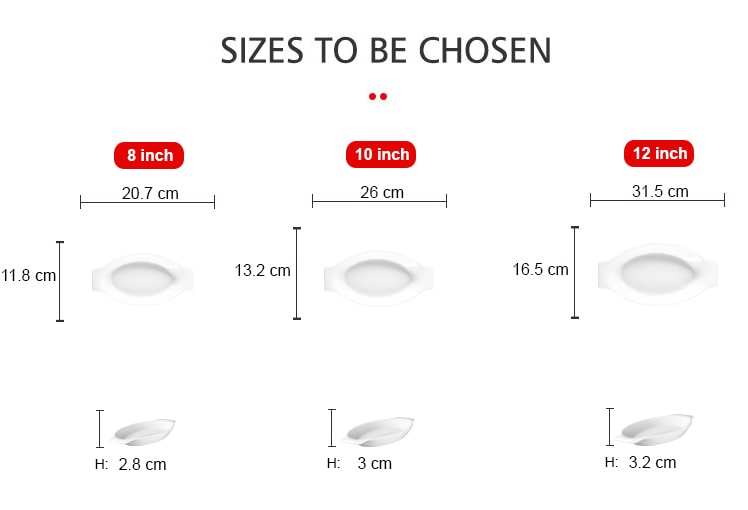 Chi tiết về kích thước sản phẩm Đĩa thuyền sứ Long Phương chính hãng