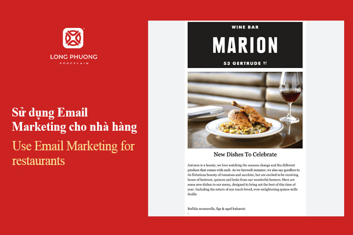 sử dụng email marketing nhà hàng