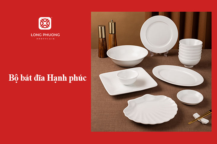 bộ bát đĩa quà tặng hạnh phúc