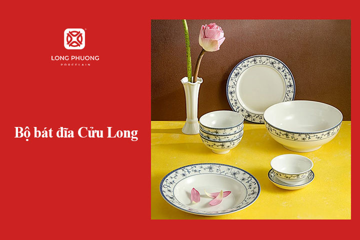 bộ bát đĩa quà tặng cửu long