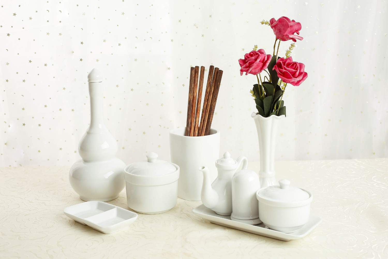 bộ đựng gia vị sứ long phương