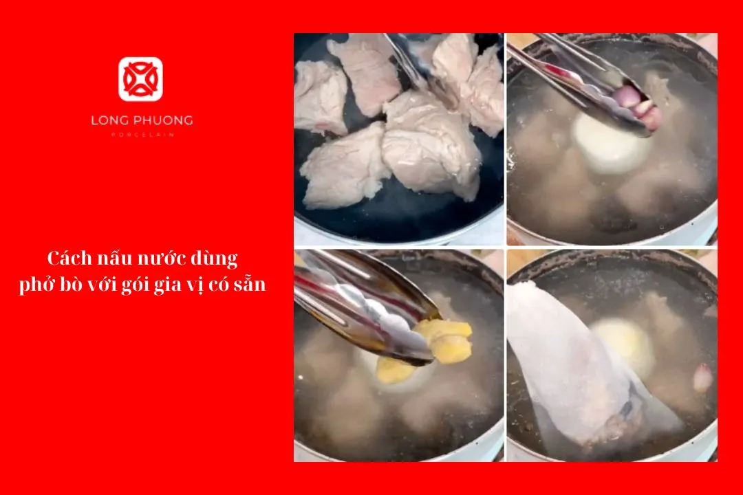 nấu nước dùng cho phở