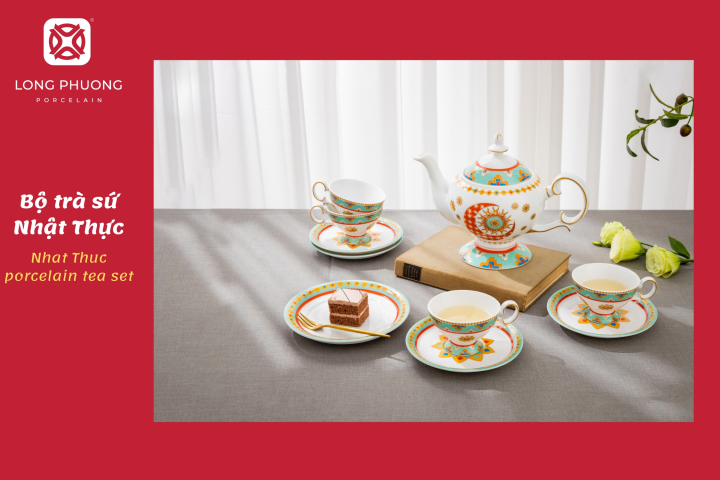 bộ trà sứ nhật thực quà tặng cho bạn gái
