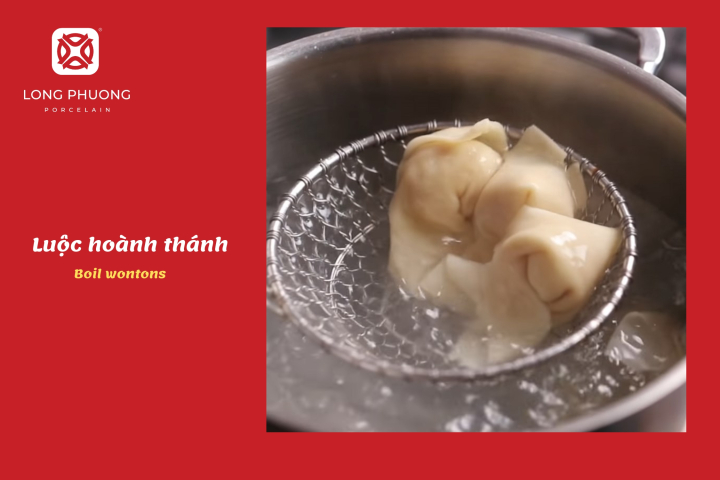 cách nấu hoành thánh - luộc