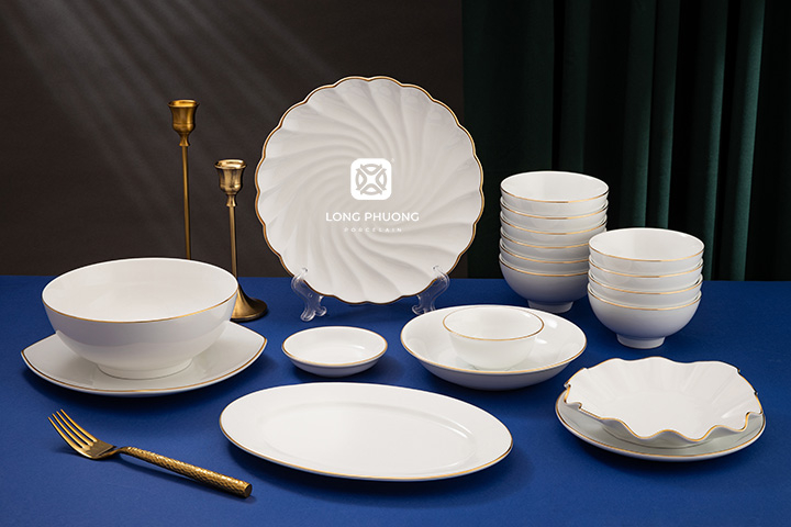 Bộ bát đĩa nhà hàng Hoàng Kim