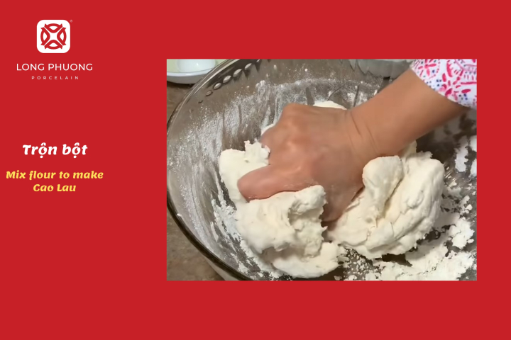 trộn bột làm cao lầu