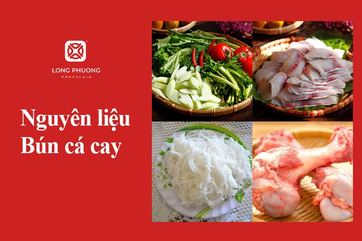nguyên liệu bún cá cay