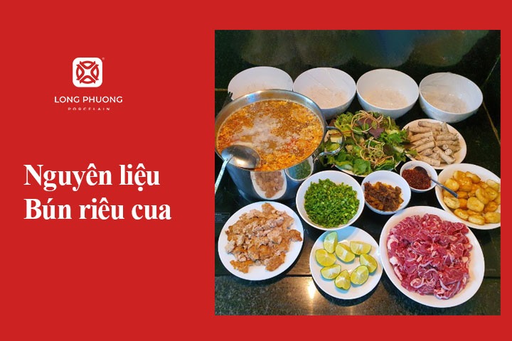 nguyên liệu nấu bún riêu cua