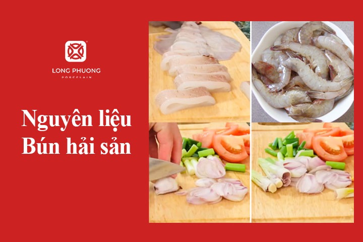 nguyên liệu nấu bún hải sản